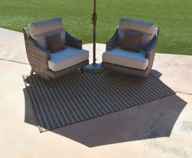 Ridge Outdoor Rug Charcoal Color 88 x Inches by SimplyShade - RG-401-388