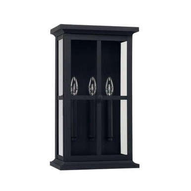 Mansell 3 Light Outdoor Wall Lantern 20 Inch Tall by Capital - 926431BK