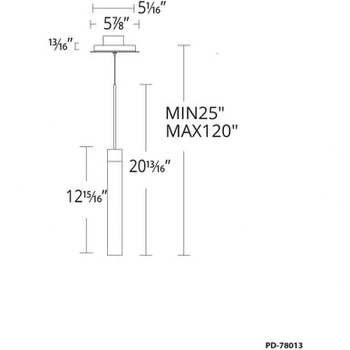 Minx 4W 1 LED Mini Pendant by Modern Forms - PD-78013-T24
