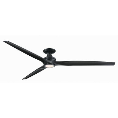 Spitfire - 3 Blade Flush Ceiling Fan with Light Kit-21.08 Inches Tall and 84 Inches Wide - FPD6721-84-LK-F