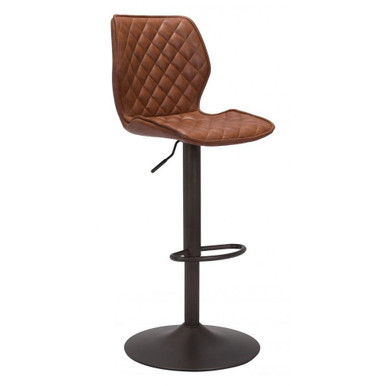 Seth Bar Chair Vintage Brown & Dark Bronze by Zuo Modern - 109042