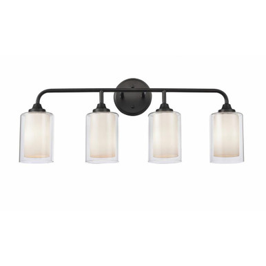 Fairbank 4 Light Vanity Light by Innovations - 342-4W-BK-CLW