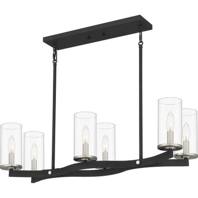 Daverty 6 Light Oversized Linear Pendant by Quoizel - DVY632MB