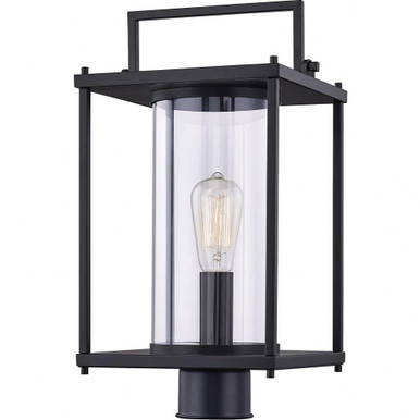 Garrett 1 Light Outdoor Post Lantern 17.5 Inches high by Quoizel - GRE9009MBK