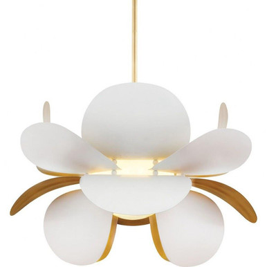 Ginger - 1 Light Pendant In Geometric Style-30 Inches Tall and 46 Inches Wide - 314-71-GL/SWH