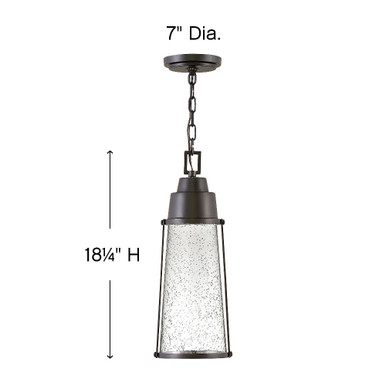 Miles 6.5W 1 LED Outdoor Small Pendant by Hinkley - 2552