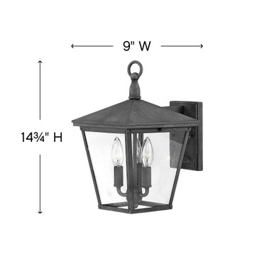 Trellis 3 Light Candle Style Wall Lantern 14.75 Inch Tall by Hinkley - 1429