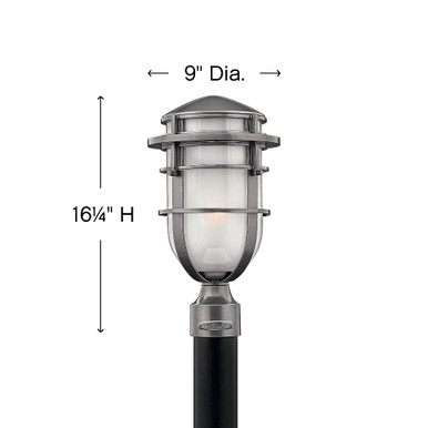 Reef 1 Light Large Outdoor Post Top or Pier Mount Lantern by Hinkley  - 1951