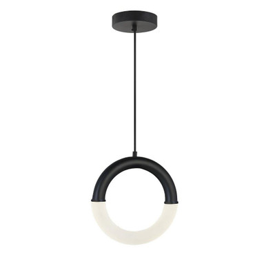 Acryluxe Revolve 2 Light Small Pendant by Justice Design - ACR-4203-FRST-MBLK
