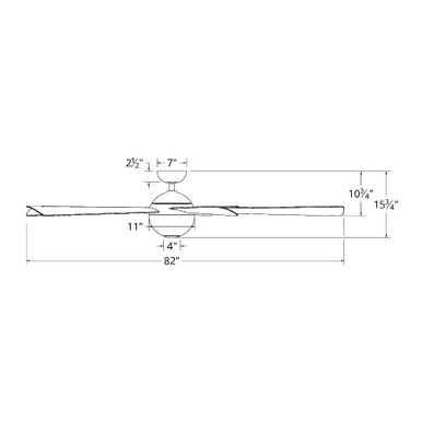 Orb 82 Inch 5 Blade Ceiling Fan with Light Kit by Modern Forms - FR-W1816-82L