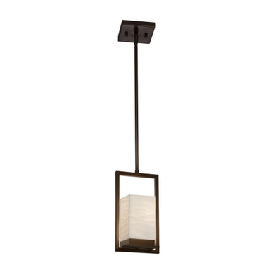 Porcelina Laguna 1 Light Small Pendant by Justice Design - PNA-7515W-WAVE-DBRZ