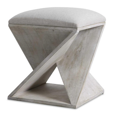Benue 20 Inch Ottoman 17 Inch Wide by 17 Inch Deep by Uttermost - 23559