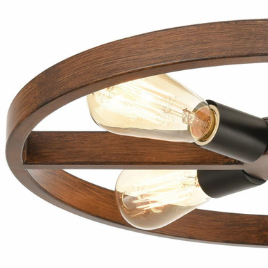 Wheeling - 4 Light Semi-Flush Mount in Transitional Style with Modern Farmhouse and Urban/Industrial inspirations - 9 Inches tall and 19 inches wide - 18384/4