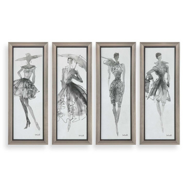 Fashion Sketchbook 39.75 Inch Wall Art (Set of 4) by Uttermost - 33624