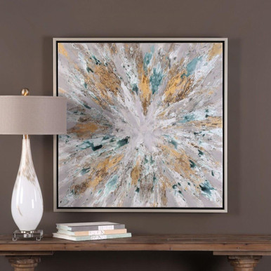 Exploding Star - 39.5 inch Modern Abstract Art - 39.5 inches wide by 1.5 inches deep - 34361