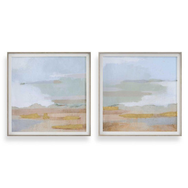 Abstract Coastline 19.5 Inch Framed Wall Decor (Set of 2) by Uttermost - 41468