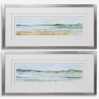Panoramic Seascape 45.88 Inch Framed Print (Set of 2) by Uttermost - 41594