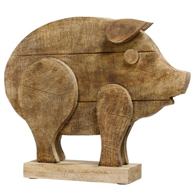 Pig Plank 15 Inch Sculpture In Rustic by Stylecraft - AI11308DS