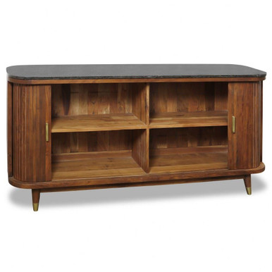 Tambour - Oval Credenza-35 Inches Tall and 62 Inches Wide - ISF26510DS