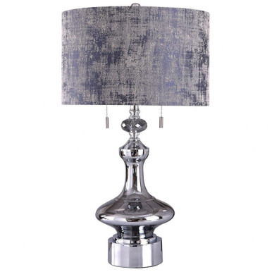 Zilar Two Light Mirror Glass Table Lamp by Stylecraft - L318353DS