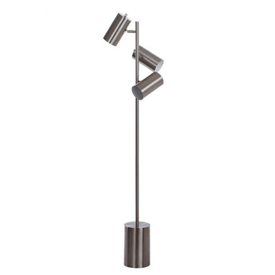 63 Inch 27W 3 LED Floor Lamp with Brushed Steel Shade by Stylecraft - L72948DS