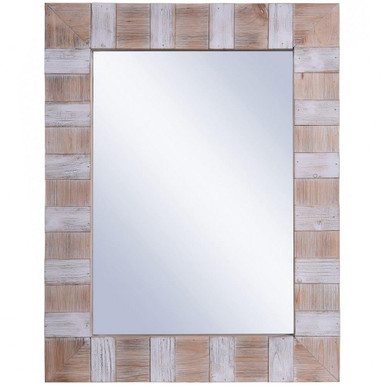 35.4 Inch Rectangular Striped Wall Mirror by Stylecraft - MI12908DS