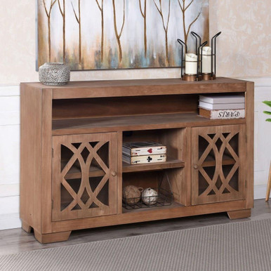 Saddle Sand - 2 Door Entertainment Stand In Modern Style-34 Inches Tall and 56 Inches Wide - SF26391DS