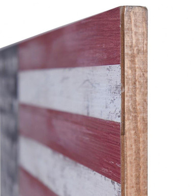 American Flag - Painted Wall Panel In Rustic Style-24 Inches Tall and 35 Inches Wide - WI52612DS