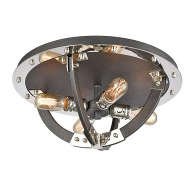 Riveted Plate 4 Light 19 Inch Wide Flush Mount by ELK Home - 15233/4