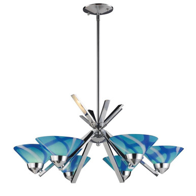 Refraction 6 Light Chandelier 13 x 26 Inches by ELK Home - 1475/6CAR