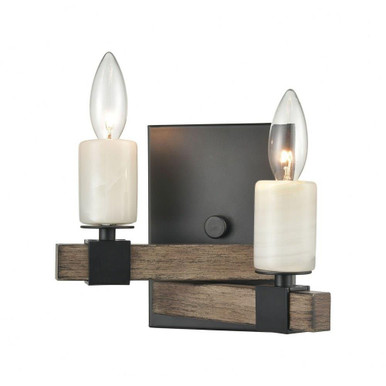 Stone Manor 2 Light Candle Style Wall Sconce by Elk Home - 15461/2