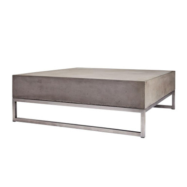 Bulwark 34 Inch Concrete and Metal Coffee Table by ELK Home - 157-027