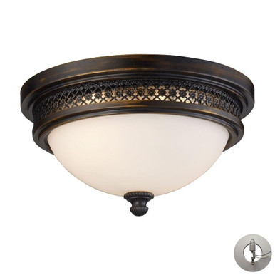 2 Light 13 Inch Wide Flush Mount by ELK Home 20100/2-LA
