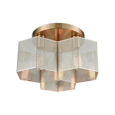 Compartir 3 Light 15 Inch Wide Semi Flush Mount by ELK Home - 21111/3