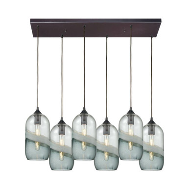 Sutter Creek 6 Light Oversized Rectangular Pendant by ELK Home - 25102/6RC