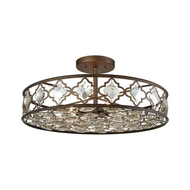 Armand 8 Light 25 Inch Wide Semi Flush Mount by ELK Home - 3209
