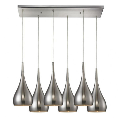 Lindsey 6 Light Large Rectangular Pendant by ELK Home - 31341/6rc-sn