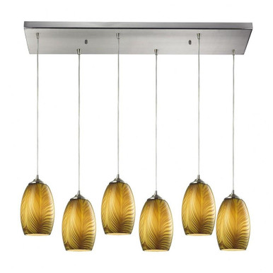 Tidewaters 6 Light Large Rectangular Pendant by ELK Home - 31630/6RC