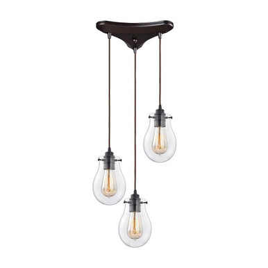 Monarch Spur 3 Light Small Pendant by ELK Home - 31934/3