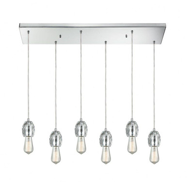 Socketholder 6 Light Oversized Rectangular Pendant by ELK Home - 33220/6RC