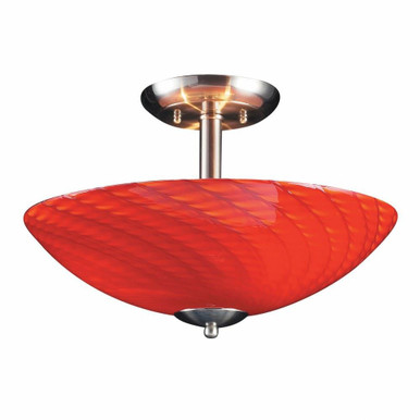 Arco Baleno 3 Light 16 Inch Wide Semi Flush Mount by ELK Home - 417-3SC-SN