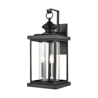 Minersville 3 Light Candle Style Outdoor Wall Mount by Elk Home - 45452/3