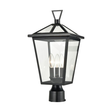 Main Street 3 Light Candle Style Outdoor Post Lantern by Elk Home - 45475/3