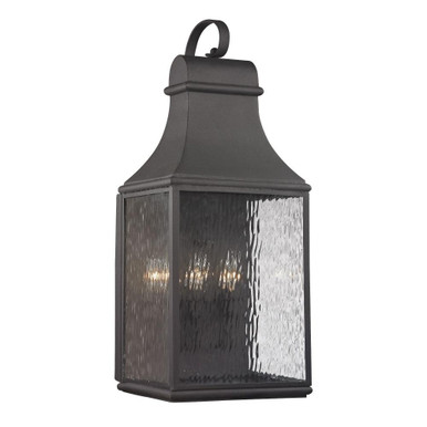 Forged Jefferson 3 Light Candle Wall Lantern 27 Inch Tall by Elk Home - 47073/3