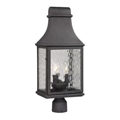 Forged Jefferson 3 Light Outdoor Post Mount 23 x 9 by Elk Home - 47075/3