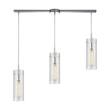 Swirl 3 Light Oversized Linear Retro Pendant by ELK Home - 56595/3L