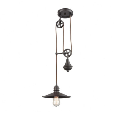 Spindle Wheel 1 Light Small Pendant by ELK Home - 69083/1