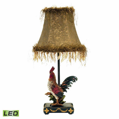 Petite Rooster 9W 1 LED Table Lamp In Glam Style 19 x 9 Inches by ELK Home - 7-208-LED