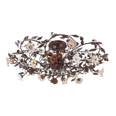 Cristallo Fiore 6 Light 38 Inch Wide Semi Flush Mount by ELK Home - 7047/6
