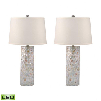 Mother of Pearl Mother of Pearl 9W 2 LED Table Lamp (Set of 2) by ELK Home - 812/S2-LED